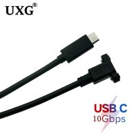 USB Type C Extension Cable USB 3.1 Data Video Cable USB-C Male to Female Extender Cord Connector with Screw Panel Mount Shielded