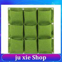 JuXie store 9 Pockets Vertical Wall Hanging Planting Garden Planter Non-woven Fabric Grow Bags Flower Pot Balcony Decoration