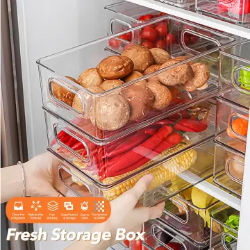 SC Mart Fish box Fruit, Vegetable Fish Food Storage Box With Kitchen,  Refrigerator, Storage Box Food Container Transparent Storage Box (1 Piece)  : Buy Online at Best Price in KSA - Souq