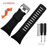 ❐☃✥ Hot sale sports waterproof rubber strap fit suunto CORE serise watch with stainless steel buckle and free screws for man tools