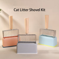 Cat Litter Scoop Wooden Handle Pooper Scoopers Waste Poop Cleaner s Kitten Litter Sand Shovel Household Cleaning