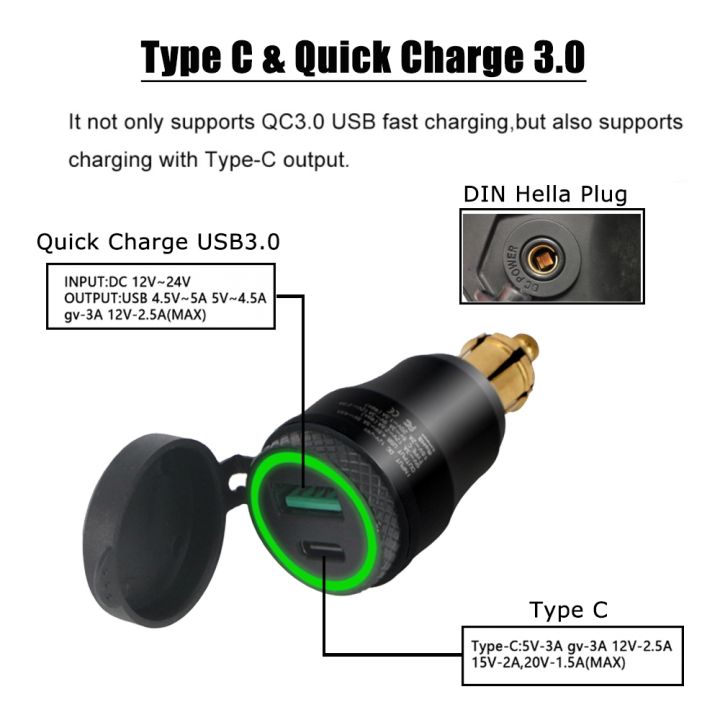 new-popular89-รถจักรยานยนต์-quick-charge-usbadapter-dincharger-forf650gs-f750gs-f850gs-f800gs-c600r1200rt-r1150rt-r9t