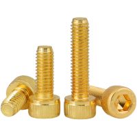 14pcs M6*10mm steel alloy screw bolt titanium plating Allen screws bolts nail cap head hex socket nails 10.9 grade