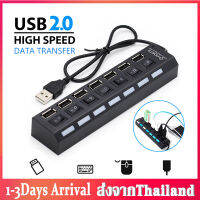 ช่องต่อ USB 7ช่อง USB HUB 7-Ports ฮับยูเอสบีเพิ่มพอร์ต7พอร์ต High Speed USB 2.0 พกพาง่าย HUB 7Ports With ON/OFF Switch ช่องต่อ USB 2.0 แบบ 7 ช่อง สำหรับ คีย์บอร์ด เมาส์ การ์ดรีดเดอร์ SupportOTG/Cardreader/Mouse/Keyboard/USB mini fan A28