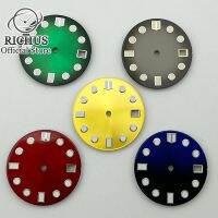 28.5Mm Blue Green Red Gray Yellow Watch Dial Luminous Fit NH35 Movement Fit 3 Oclock Crown 3.8 Oclock Crown