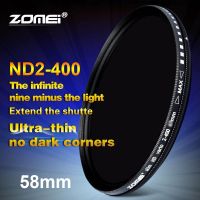 ☫☄ Zomei 58mm Fader Variable ND Filter Adjustable ND2 to ND400 ND2-400 Neutral Density for Canon NIkon Hoya Sony Camera Lens 58mm