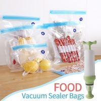 【CW】◘  2pcs Reusable Food Keep Saver Sealer Storage Ziplock