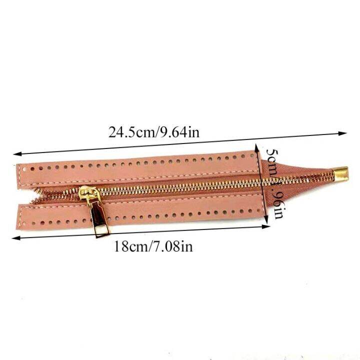 1pc-custom-diy-zipper-for-woven-bag-hardware-pu-leather-zipper-sewing-accessories-18cm-metal-zipper-for-clothes-shoes-supplies-door-hardware-locks-fab