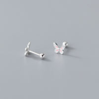 2021La Monada Small Stud Earrings For Women Korean Fashion Butterfly Stud Earrings For Girls 925 Sterling Silver 925 Jewelry Female