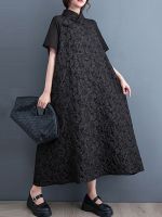 XITAO Dress Vintage Fashion Stand Collar Women Dress