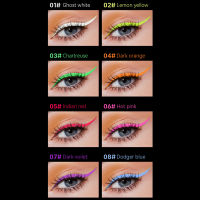 8 สี Neon Liquid Eyeliner UV Eyeliner กันน้ำ Smudge Proof Fluorescent Body Face Paint แต่งหน้าสำหรับทุกวันวันฮาโลวีนคริสต์มาส