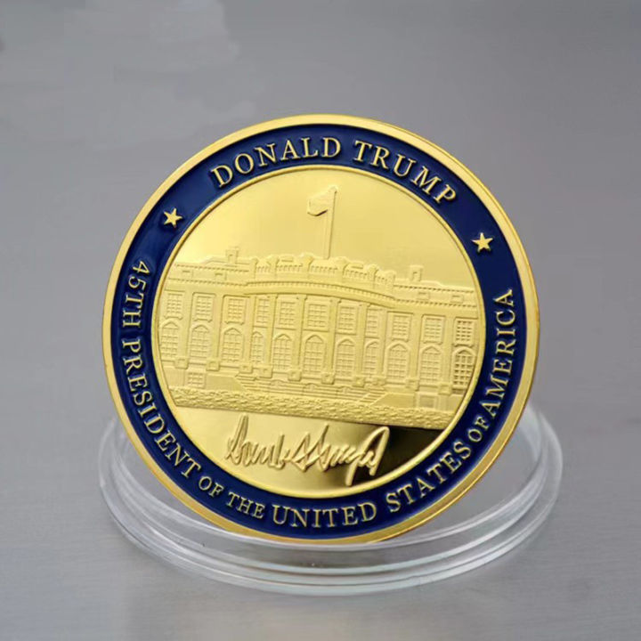 ทำเนียบขาวเหรียญทองของขวัญของที่ระลึก46-45thประธานาธิบดีสหรัฐโจไบเดน-โดนัลด์ทรัมป์ชุบทองเหรียญที่ระลึก-kdddd