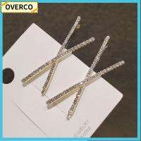 OVERCO 1pc ง่าย คริสตัล Barrettes กิ๊บติดผม คลิปผม X คลิปด้าน rhinestones หมวกเจ้าสาว