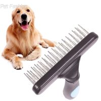 Dog Rake Deshedding Dematting Brush Comb Undercoat Rake for Dogs Cats Short Long Hair Pet Brushes Shedding with Double Row Pins Brushes  Combs