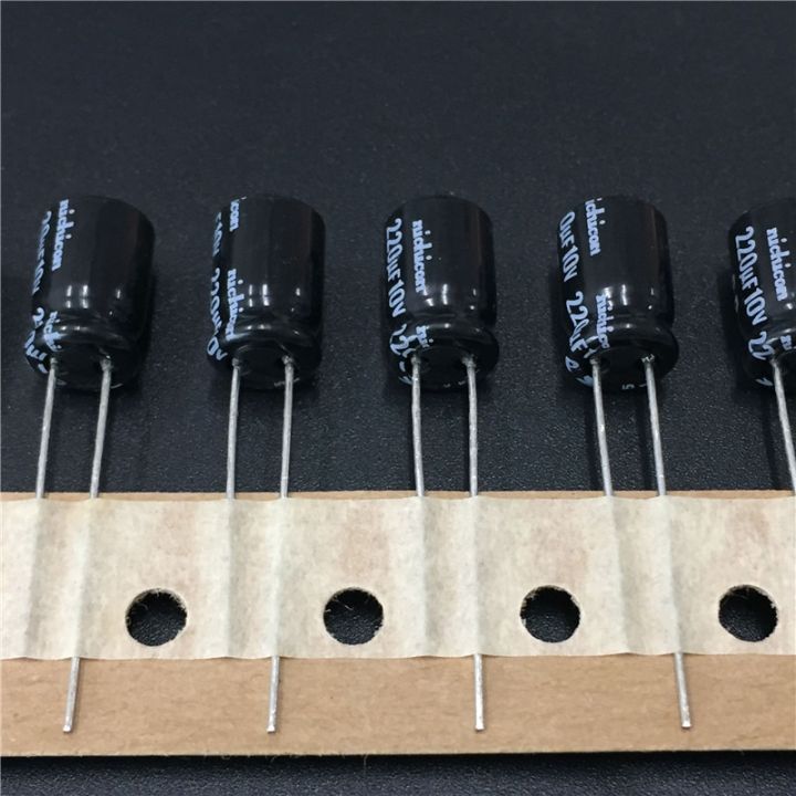 10pcs-220uf-10v-nichicon-vp-series-8x11-5mm-10v220uf-bipolar-electrolytic-capacitor