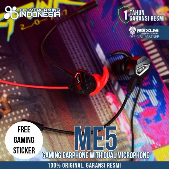 Rexus ME5 Gaming Earphone with Dual Microphone ME 5 ME 5 Headset