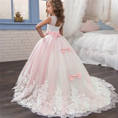 Girl New Year Clothes Fashion Embroidery Christmas Party Dress Prom Gown Formal Kids Dresses For Girls Teen Costume 6 14 Yrs