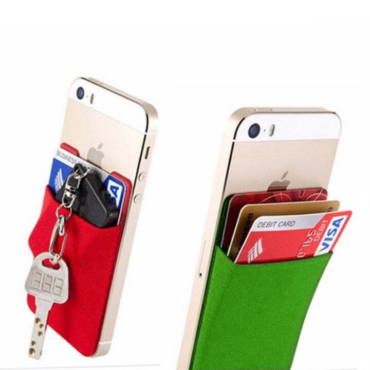 hot-dt-2019-fashion-elastic-lycra-adhesive-cell-id-credit-card-holder-sticker-wallet-d