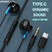 Newmsnr Tai Nghe TYPE-C Với Âm Thanh Dynanic Micrô HD Tai Nghe Đeo Tai Tai