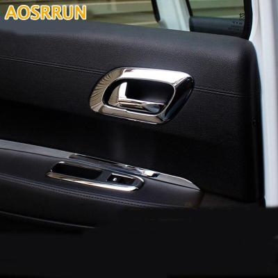 AOSRRUN อุปกรณ์เสริมในรถยนต์ ABS โครเมี่ยมตัดภายในจับปกตกแต่งสำหรับเปอโยต์3008 2012 2013 2014 2015