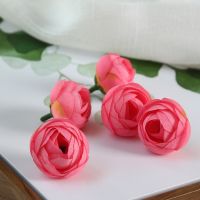 【CC】 100pcs 3.5x4cm Artifical Bud Silk flower head Floral hand carft Wedding birthday home decor