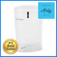 ถังขยะเหยียบรี HH2510P ขนาด 12L สีขาวOVAL DUSTBIN PEDAL KEEP CLEAN HH-2510P 12L WHITE **คุ้มที่สุดแล้วจ้า**