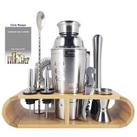 Cocktail Shaker Boston Bar Shaker Shaker kit 700ML Bartender Wine Drinking Mixer Jigger Stainless Steel Bar Tool with Stand