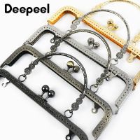 1/2/5Pcs Deepeel 20.5cm Embossed Bags Handle Purse Frames Clutch Kiss Clasp Sewing Brackets DIY Metal Bag Handles Accessories