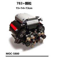 โมเดลที่แก้ไขแล้วประกอบเครื่องยนต์ V8บล็อคก่อสร้าง MOC-5880 781ชิ้นตัวต่อของเล่นบล็อคก่อสร้างแบบทำมือของขวัญวันเกิด