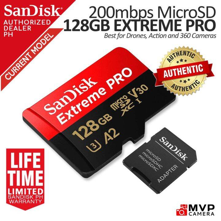 [NEW 200MB/s] SanDisk Extreme PRO 128GB micro SDXC SDSQXCD-128G-GN6MA w ...