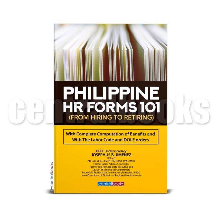 Philippine HR Forms 101 2019 by Josephus Jimenez Paperbound Lazada PH