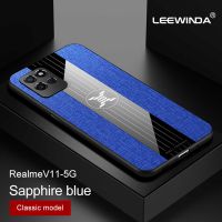 LEEWINDA เคสโทรศัพท์ OPPO Realme V11,เคสฝาหลังกันกระแทกขอบนิ่มผ้าต่อสู้สามครั้ง