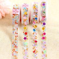 Self Adhesive Acrylic Crystal Rhinestone Diamond Stickers Tape Roll for Kids Handmade DIY Materials Album Notebook Decoration Stickers