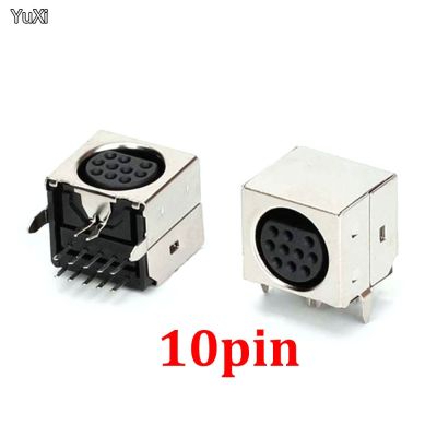 YUXI 1-20pcs MD Housing Female DIN 10 Mini Pin S-video Adapter Socket Mini DIN Port Connector