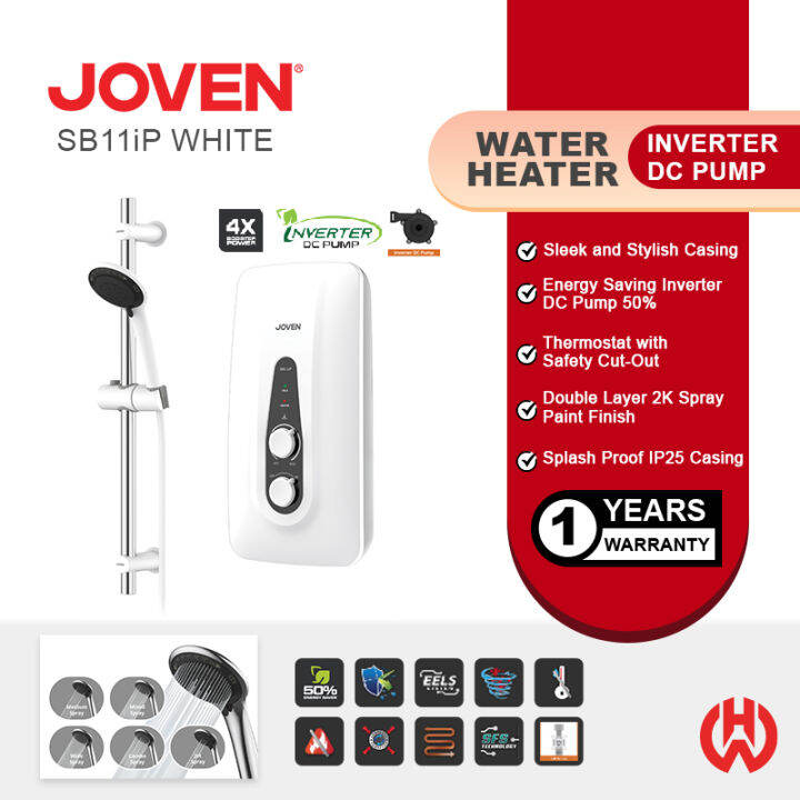 JOVEN DC PUMP INVENTER SB11IP WHITE ENERGY SAVING INSTANT WATER HEATER ...