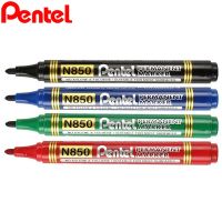 [HOT BYIIIXWKLOLJ 628] 1ชิ้น Pentel ของญี่ปุ่น N850ปากกาเคมีปากกาทาสี4.2Mm Round Tip ปลอดสารพิษกันน้ำสีดำแดงน้ำเงิน Marker อุปกรณ์สำนักงาน