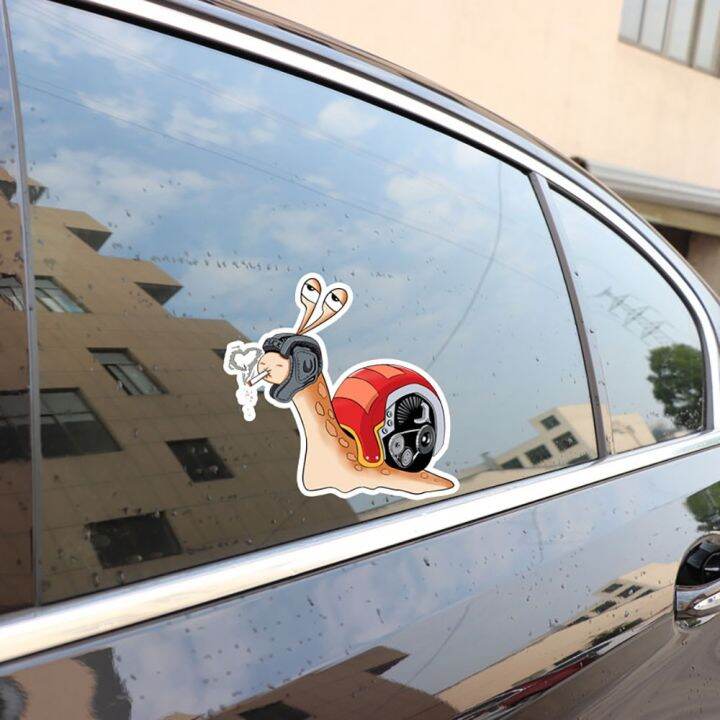 yjzt-15-8cmx16-5cm-cartoon-personality-snail-car-sticker-decal-pvc-c29-0873