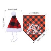 Christmas Bandanas for Dogs Triangle Bibs Dog Bandanas Pet Bandana Cat Scarfs Adjustable Dog Bandana with Christmas Hat for Small Medium Large Pets calm