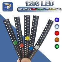 100PCS/LOT 1206 SMD White Red Blue Green Yellow 20pcs each Super Bright 1206 SMD LED Diodes Package KitElectrical Circuitry Parts