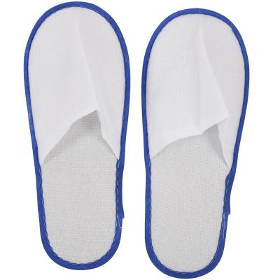 20 pairs of White Towelling Hotel Disposable Slippers Terry Spa Guest Shoes blue
