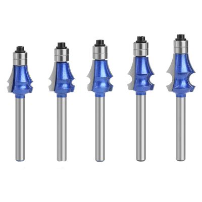 Router Bit Woodworking Milling Cutter Router Bit Set 6MM for Wood Bit Face Mill Carbide Cutter End Mill with Bearing