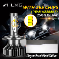 2021HLXG H7 led lamps 12v H4 led headlight car Light luces led H7 super 12000LM 6000K h11 H8 H9 HB4 HB3 9005 9006 LED With ZES Bulb