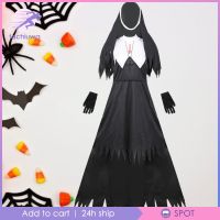 [TAC-9✨Handa na Stock✨] Women Halloween Party Cosplay Set Dress Medieval Nun Fancy Party Costume