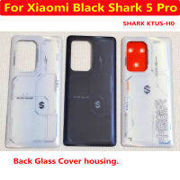 Kaca Black Shark Xiaomi 5 Pro BlackShark 5Pro Belakang Pintu Kembali Perumkes แผงแชสซี Tudung dengan Pelekat