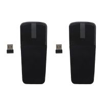 2X 2.4Ghz Foldable Wireless Mouse Folding Arc Touch Slim Mouse Computer Gaming Mouse Mice for Microsoft Surface PC