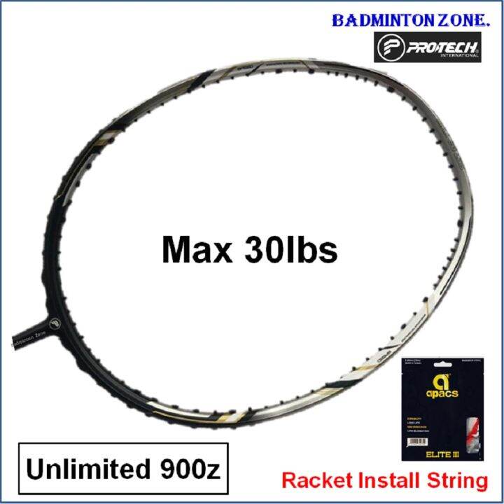 PROTECH Unlimited 900z + (INSTALL STRING Power Max) Badminton Racket