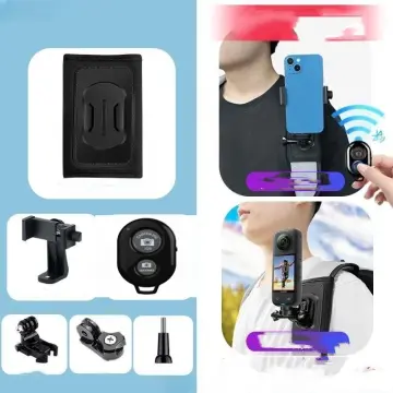 Vamson for Insta360 X3 Accessories 360 Degree Rotary Backpack Clip Clamp  Mount for Insta360 One X2 Dji Action 3 2 Go Pro Camera