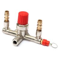 [HOT QAA,JXHKLWW 121] Double Outlet Tube Air Pressure Regulator Valve Adapter รองรับ155X88X85Mm สำหรับ Air Compressor