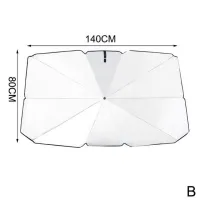 ร่มป้องกันแสงแดดแผ่นกรองแสงติดรถยนต์แบบพับได้สำหรับตกแต่งภายในรถที่บังแดดหน้ารถยนต์อุปกรณ์ป้องกันรถร่มกันฝนพิเศษแสงแดด Uv