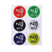 6ชิ้นวัสดุกันน้ำสติกเกอร์ NFC Ntag213ติดกาวอัจฉริยะสำหรับโทรศัพท์ทุกรุ่น